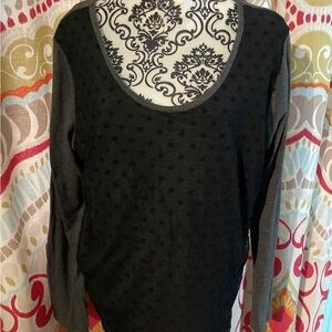 Loft Outlet long-sleeved shirt with lacy overlay